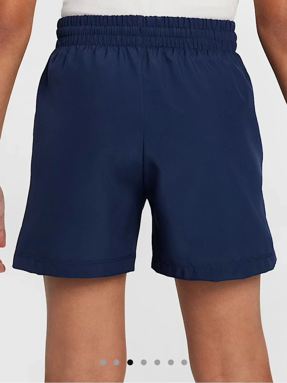 3 pairs of Nike Boys Navy Blue Athletic Shorts with Swoosh.
